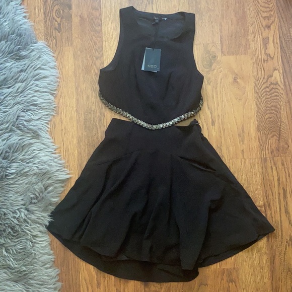 NWT NBD Beaded Cut out Dress - Picture 1 of 10